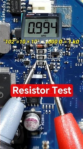SMD Resistor Test #electronics #shorts #motherboardrepair #repair #electronicsrepair
