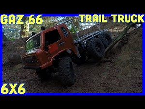 RC Scale Trial Truck GAZ66 6X6 in RC Truck Trial Action Parcour