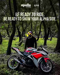 Step out to explore the wilderness on your own terms! Take your ride for a spin with the trusted durability of Apollo @quick_shifter_06_- your partner for every adventure! #ApolloTyres #Apol10 #10Performance #Alpha #RideWithAlpha | Apollo Tyres