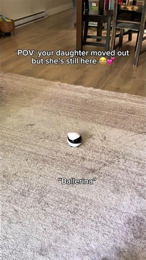 Why did she roll up like that? 😂💕 #robot #longdistance #daughter