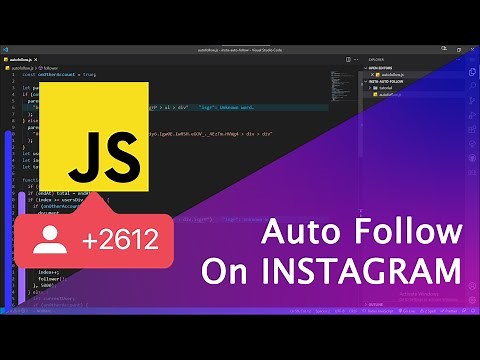 Auto follow on Instagram with a single script | Unlimited | Free | Get Real Followers | Fun code lab