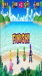 Moments of celebrating victory in Superstar Mario Party