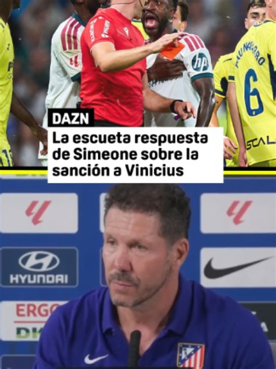 Cuando le preguntan a Simeone por la sanción a Vinicius... y él responde a su manera 😁