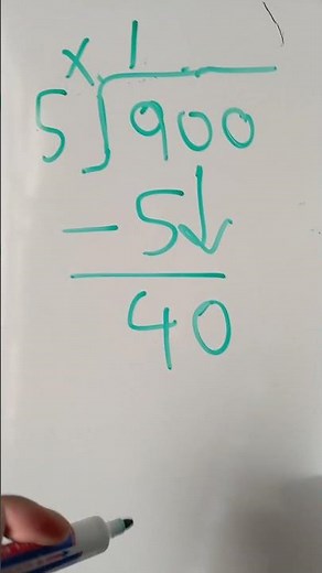 900 divide by 5 using long division