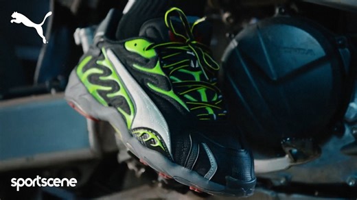 In the new A$AP ROCKY x PUMA, classic motorsport designs are transformed with neon pops of color and high-speed racing graphics. #JustDropped - A$AP ROCKY x PUMA Inhale Sneakers in UK6-11 from R2499.95 in-store, Bash mobi app & online: https://bit.ly/3Zk8CGu | sportscene