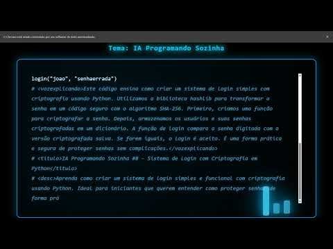 IA Programando Sozinha #8 - Sistema de Login com Criptografia em Python