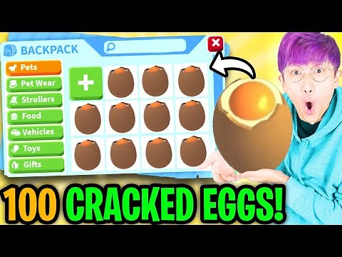 LANKYBOX HATCHING 100 CRACKED EGGS In ADOPT ME!? (EXPENSIVE EGG OPENING CHALLENGE!)