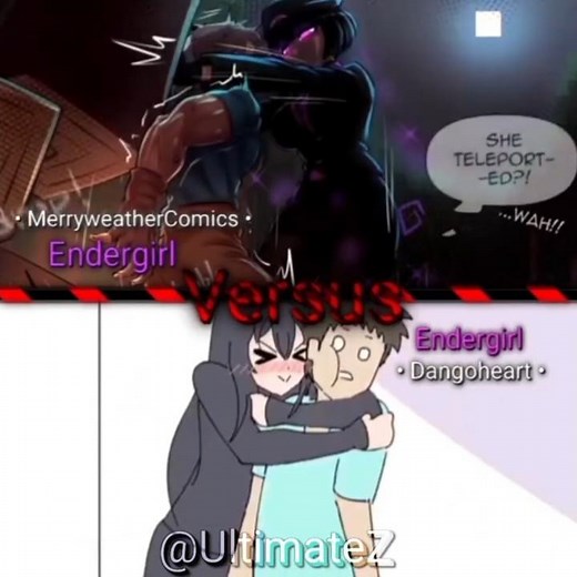 Endergirl (Merryweather) vs Endergirl (Dangoheart) #shorts #1vs1 #minecraft #edit #idk