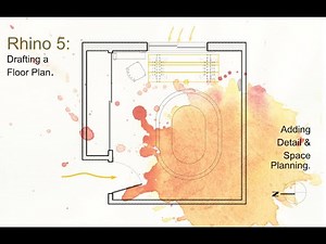 Rhino5: Drafting a Floor Plan Episode 2 add Furniture, rugs, room details, etc