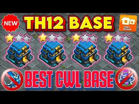 TOP-5 TH12 CWL AND WAR BASE WITH COPY LINKS || TH12 NEVER 3 STAR || TH12 AIR TROOPS AND GROUND
