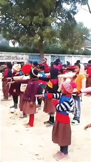 School Morning Assembly | Students Doing Exercise & Prayer Together