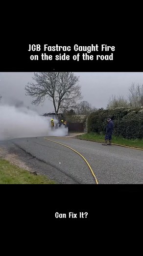 JCB Fastrac catches fire at the side of the road! Can Fix It#restoration #recovery #willitrun #old #engine #tractor #repair #tiktok #fyp | Tube Restoration
