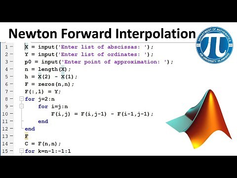 Newton Forward Interpolation MATLAB code (Short & Easy Explanation)