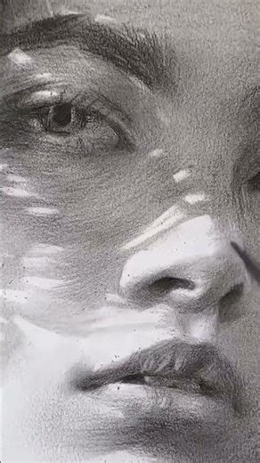 Realistic Pencil Portrait ✨ | Light and Shadow Drawing