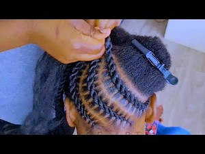 Learn how to: Protective Flat twist cornrows epc:2|| twist cornrows Majongoo Spirals ‪@JOYCEARTS.1‬