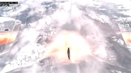 Moment Virgin Galactic's VSS Unity separates from its launch vehicle VMS EVE