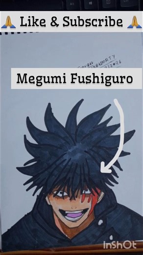 Megumi Fushiguro drawing #shorts #art #drawing