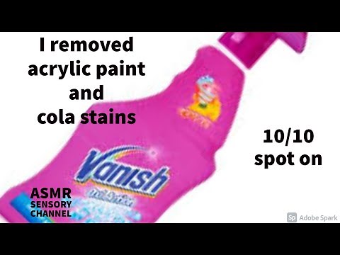 How to remove paint and Cola stains with Vanish Stain remover
