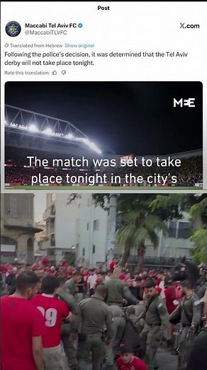 Violent Tel Aviv derby clashes expose dangers of lifting UK ban on Maccabi fans