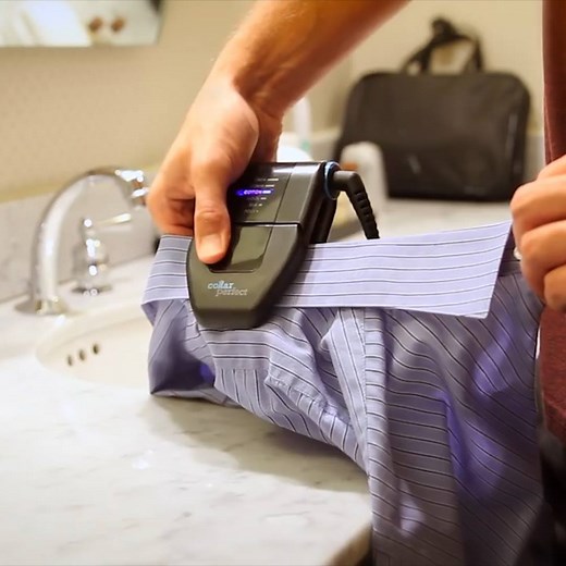 This incredible pocket-sized clothes iron is a business traveler’s best friend 👔 Buy it here: https://amzn.to/2Jp3CWV | In The Know