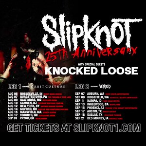 1.2K reactions · 153 shares | Now on sale. Get tickets now for our 25th Anniversary tour with special guests Knocked Loose, Vended, and Orbit Culture in select cities. See you soon… | Slipknot | Facebook