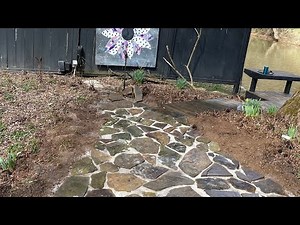 LAYING FIELDSTONE PATHWAY!