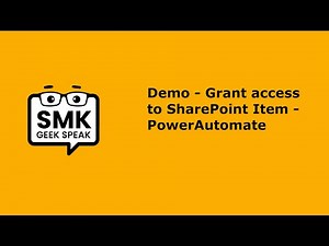 Demo Grant Access to a SharePoint Item through Power Automate- Role ID