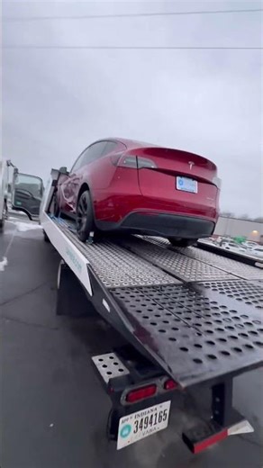 First delivery Tesla model Y Red