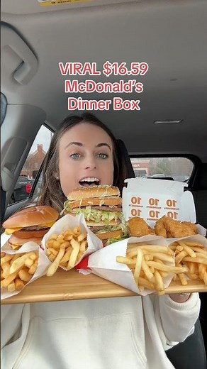 VIRAL $16.59 McDonald’s Dinner Box 🍔🍗🍟#mcdonalds #mcdonaldsdrivethru #mcdonaldsmukbang #mealdeal