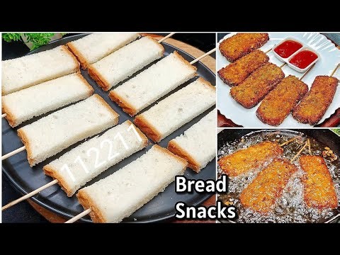 Crispy Bread Snacks Recipe | Easy & Quick Tea Time Snack | Bread Snack Ideas