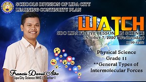 GENERAL TYPES OF INTERMOLECULAR FORCES | Adobe Education Exchange