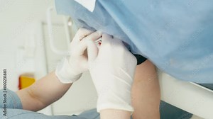 Blood sampling is an important procedure for diagnosis. In the clinic, a professional doctor will take a blood sample quickly and painlessly, providing a high-quality analysis. High quality 4k footage