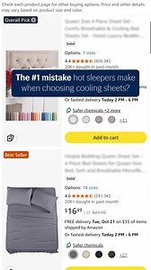 Say goodbye to hot sweaty nights 👉 Rest Evercool® Cooling Sheet Set is 2x cooler than silk making hot sleepers' every night their best sleep ever. 😴 🏆 Award-winning Bedding Brand ❄️ Feels like the cool side of the pillow all-night ✅ 30 Day Money Back Guarantee 💦 Machine Washable 3,700 ⭐️⭐️⭐️⭐️⭐️ Reviews "It is a wonderful product. The bottom sheet has large elastic straps at the corners which hold the sheet so tight that there are no wrinkles no matter how much movement there is. The cooling