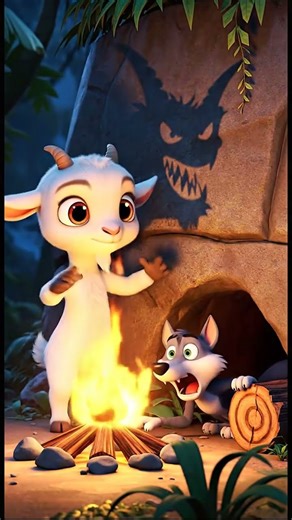 This goat is cute until he starts sprinting #shortsfeed #cartoon #goat #funny