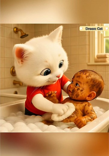 Kitten and Baby Worm: Amazingly Cute Transformation