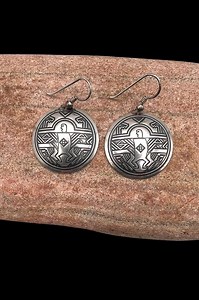 Signed Southwest Native American Style Sterling Silver Tribal Dangle Earrings, Southwestern Earrings, Tribal Earrings, Southwest Sterling - Etsy