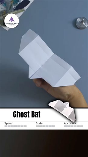 Best Bat Paper Airplane that Flaps and Flies REAL Well- Ghost Bat 🦇 #vvvreview