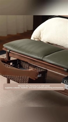 ONLINE SOLID WOOD FURNITURE STORE on Instagram: "A long black walnut bench brings a quiet sense of elegance into the home, blending naturally into both modern and classic interiors. Its elongated shape creates a feeling of openness, while the deep, warm tone of walnut adds richness without heaviness. Placed thoughtfully, this kind of piece doesn’t compete for attention — it anchors the space, making the room feel calm, intentional, and well balanced. Current interior trends favor furniture that