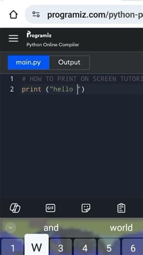 how to print on screen scripting #basics #python #script #pythontutorial #pythonprogramming