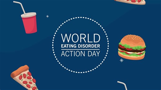 World eating disorder lettering animation | Premium Stock Video Footage