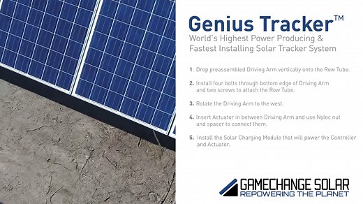 Genius Tracker™ World's Fastest Installing Single Axis Solar Tracker