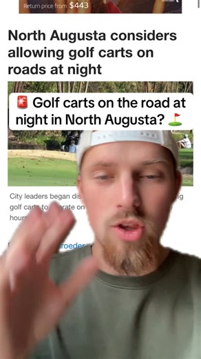🚨 North Augusta could potentially create rules allowing golf carts to be operated at night with the passing of a new SC law. Of course, with the proper safety precautions in place midnight McDonald’s runs on the golf cart could absolutely be a thing soon. 🍔 The new South Carolina law allows cities to create their own laws regarding golf cart use after sundown. The City Council will have to come together to have discussions about any potential changes or amendments in the upcoming weeks, but th