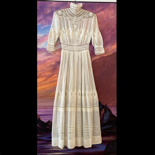 Edwardian White Cotton Lace Dress - Etsy