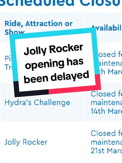 Jolly Rocker Reopening Delayed at Legoland Windsor