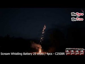 Scream Whistling Battery (Raketomet) - 25 shots / 4pcs - C2508R