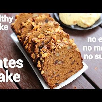 date cake recipe - christmas special | date walnut cake | खजूर का केक | eggless date and walnut loaf