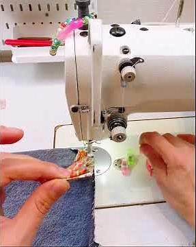 With a single jeans cuff 💙 The result surprised me. #sewingbyburcu #stitch #Sewing