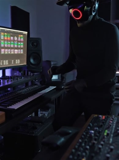 At night, the music speaks louder. Studio lights, silence outside, and a sound taking shape one control at a time. ⭕️ #studiosession #awtone