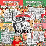 Reindeer Christmas Foldable Cards Craft | Cut, Color & Write Activity For Kids