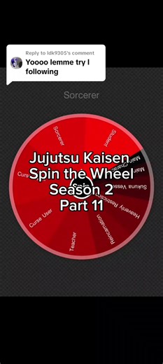 Spin the Wheel Challenge in Jujutsu Kaisen